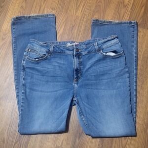 Y2k Womens Wrangler Bootcut Blue Denim Jeans Size 18 C53
